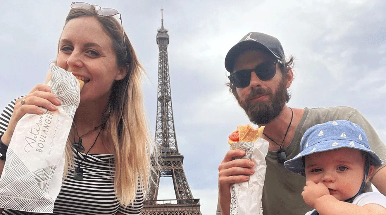 world's most well-traveled baby in paris with mom and dad