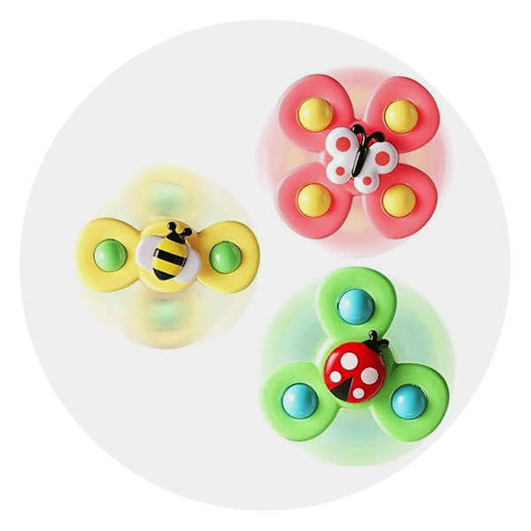 ALASOU 3PCS Suction Cup Spinner Toys