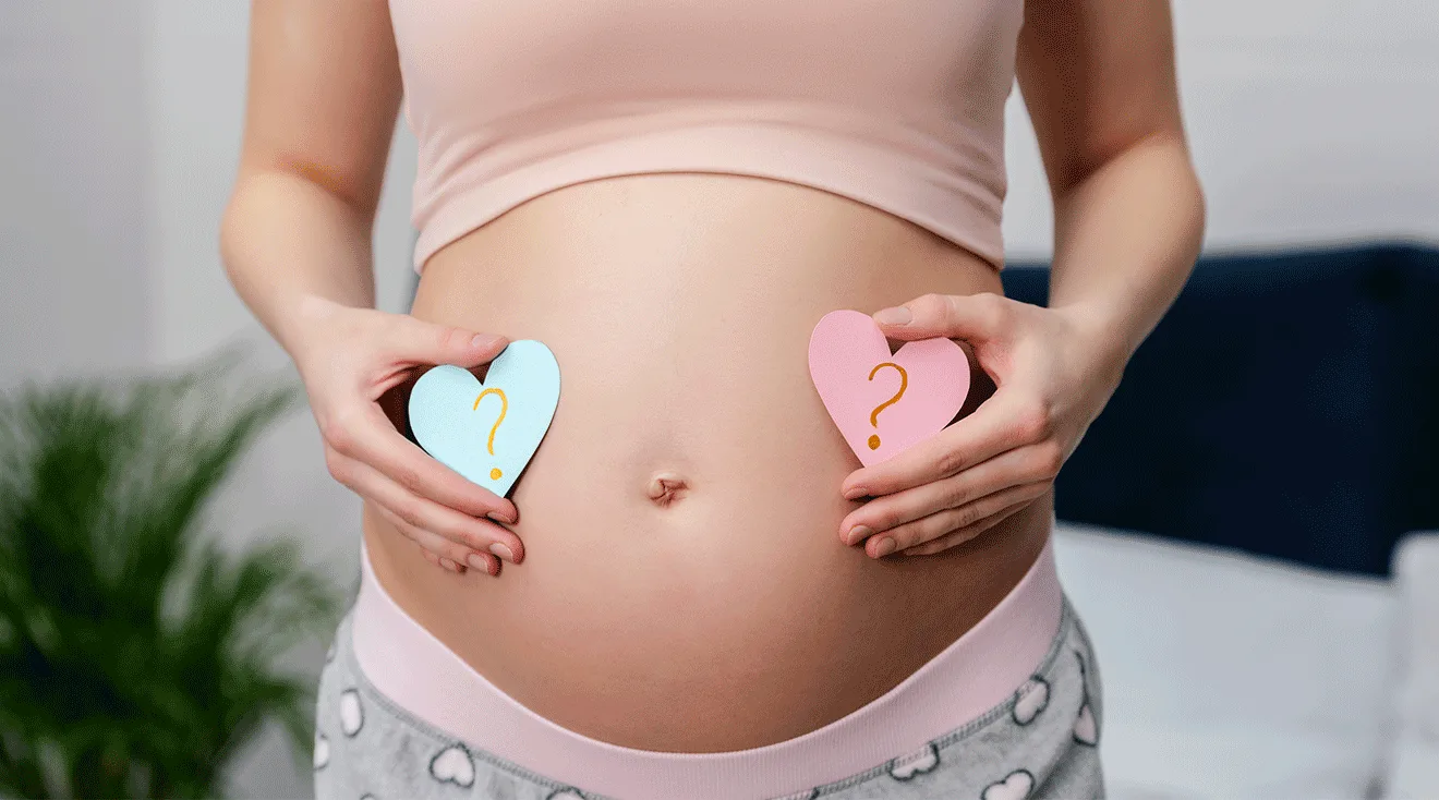 Pregnant mother is taking a photo