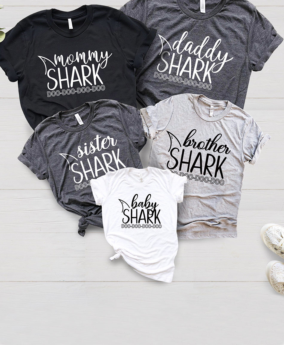 Baby shark matching family hot sale shirts