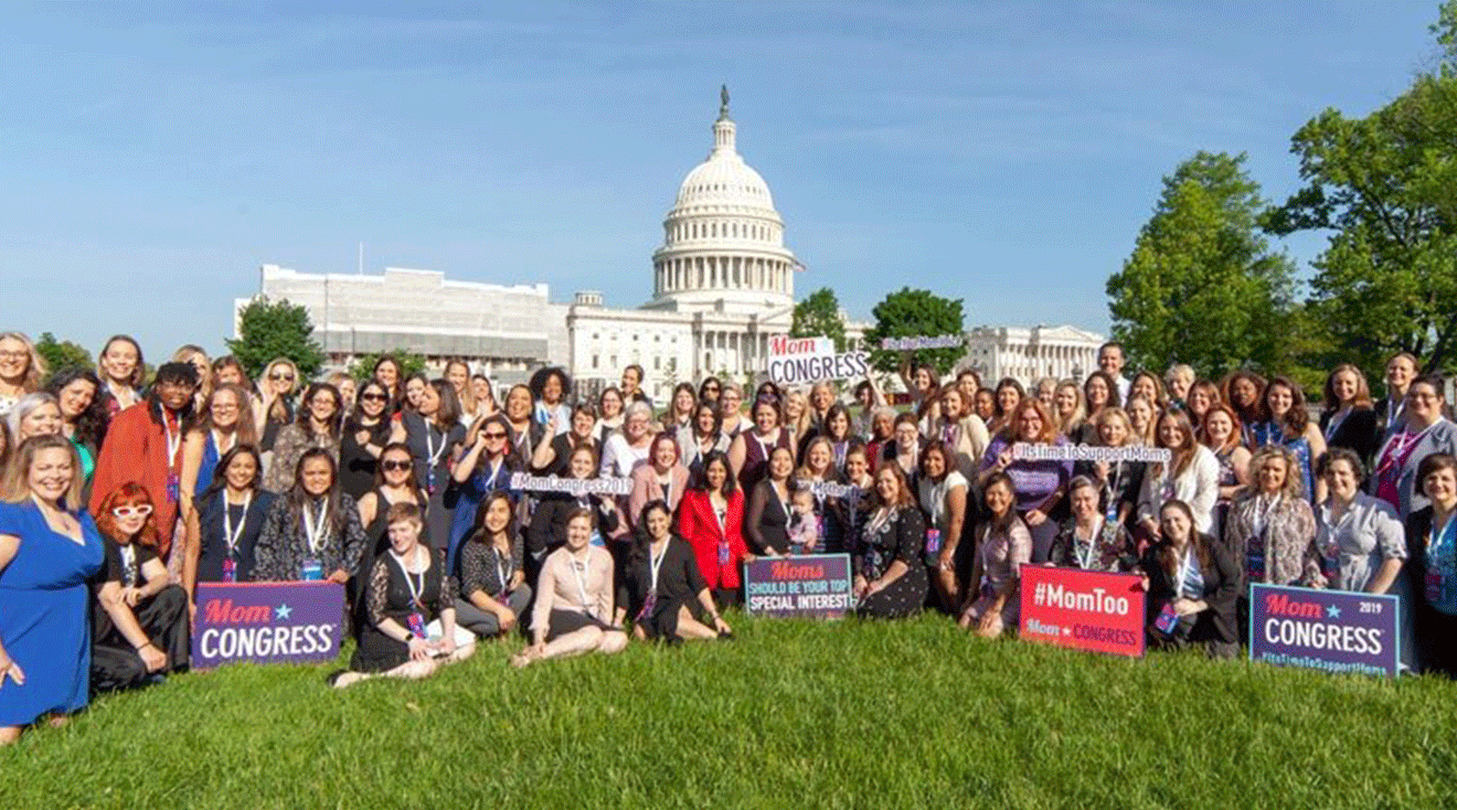 mom congress in front of capitol building