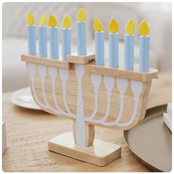 Pottery Barn Kids Wooden Toy Menorah
