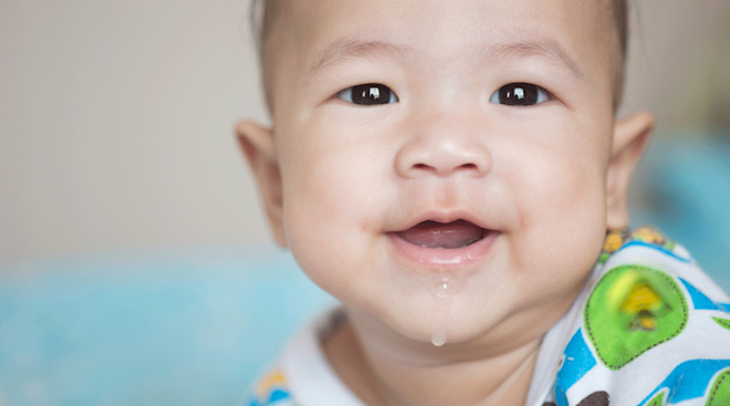 baby drooling