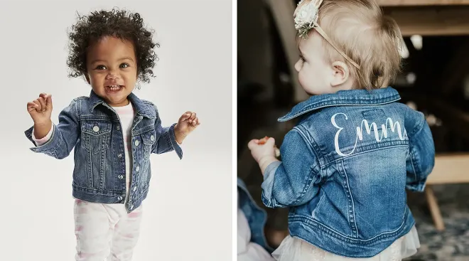 Monogram Toddler Jean Jacket Personalized Jean Jacket 