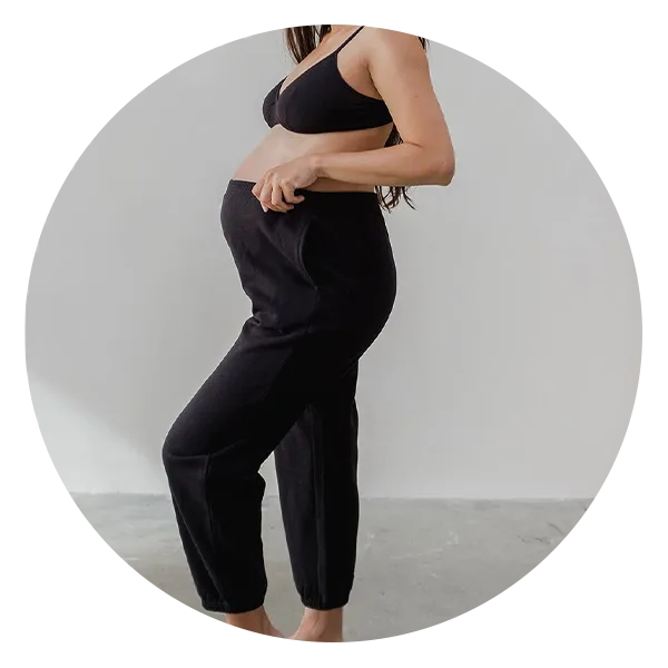 Women's Maternity Pants Comfy Lounge Workout Jogger Pants Track Cuff  Sweatpants Over The Belly Stretchy Pregnancy Pants 