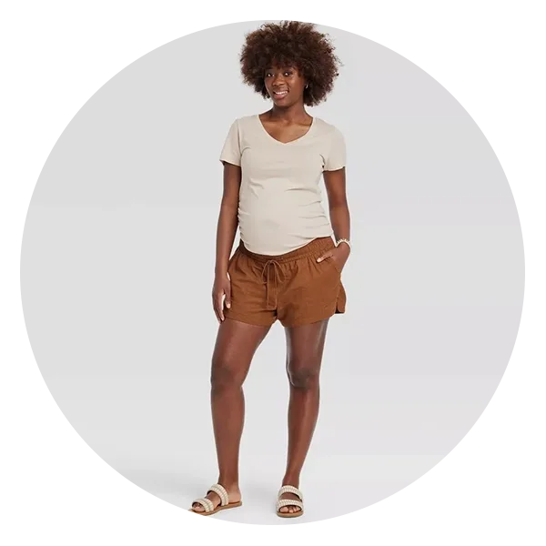 Under Belly Maternity Jean Shorts - Isabel Maternity By Ingrid