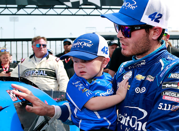 Kyle Larson Talks Potty Training Son Owen