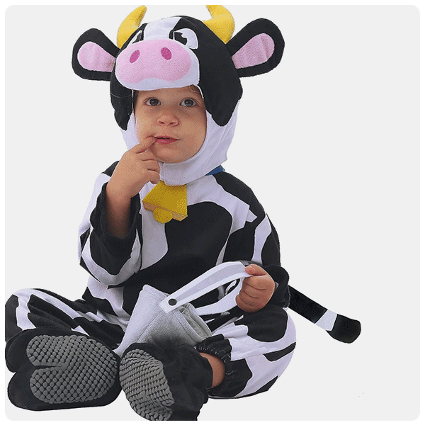 Spooktacular Creations Unisex Baby Cow Costume Jumpsuit