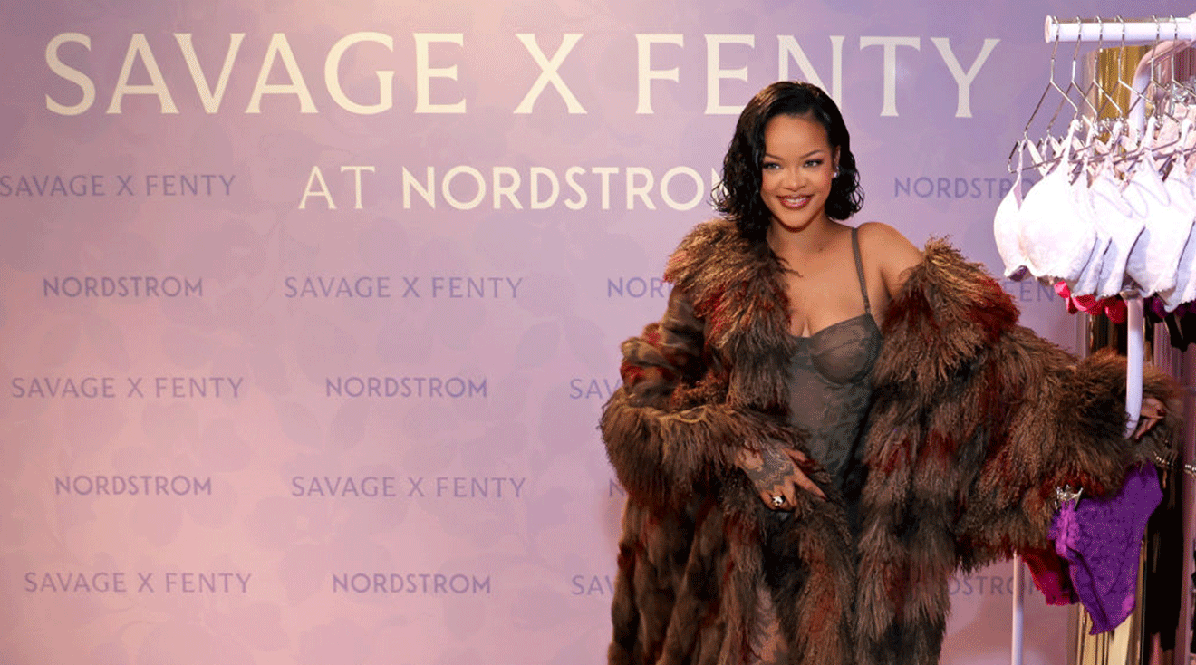 Rihanna attends the Savage X Fenty Celebration of Lavish Lace Debut at Nordstrom Century City on October 10, 2024 in Los Angeles, California