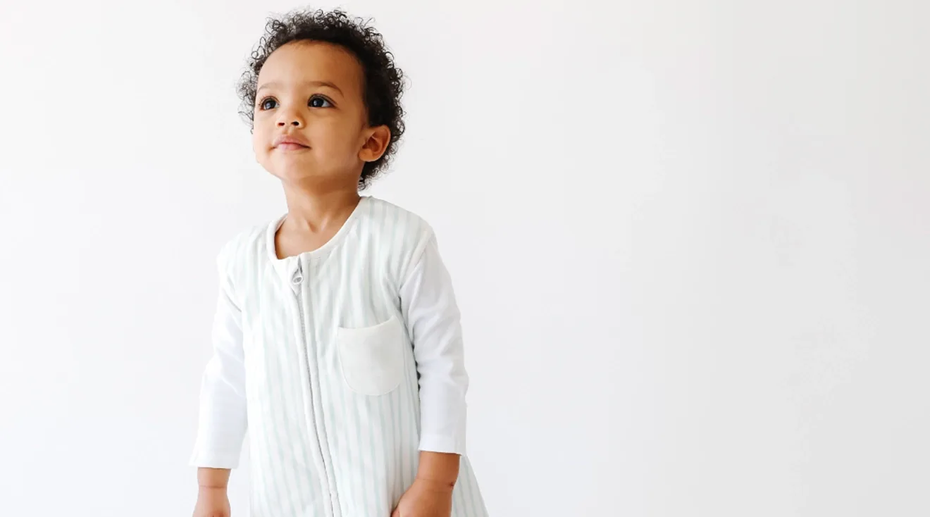 Toddler in sleep sack