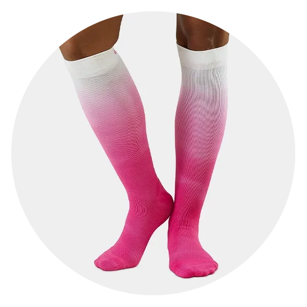 Doc Miller Calf Compression Sleeve Men and Women 20-30 mmHg, Shin Splint  Compression Sleeve, Medical Grade Socks for Varicose Veins and Maternity 1  Pair Large Pink Pink White Calf Sleeve Pink.Pink.White Large