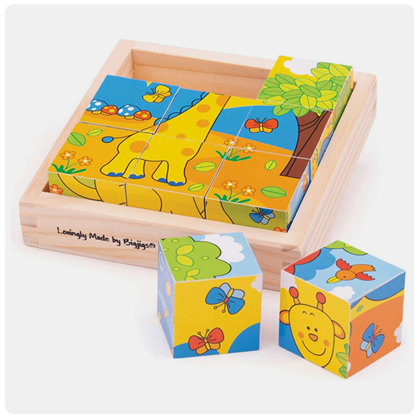 Bigjigs Toys Safari Cube Puzzle 