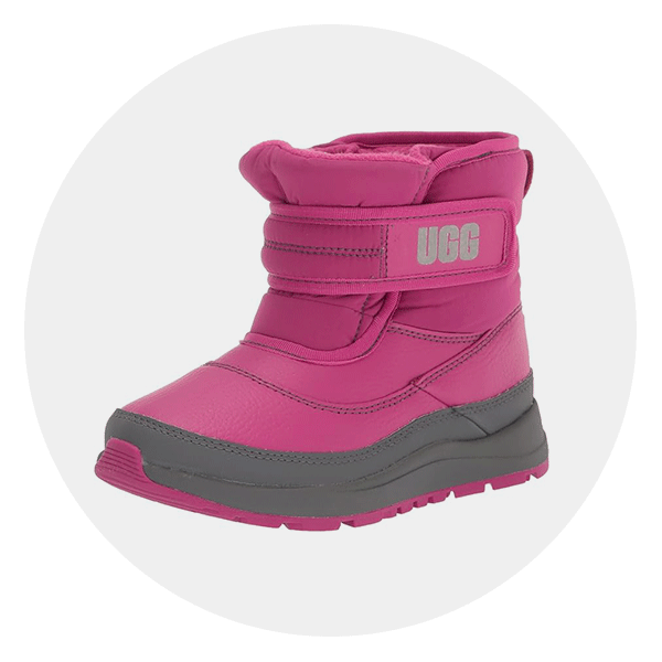 Toddler / Kid Pink Velcro Fleece-lining Boots