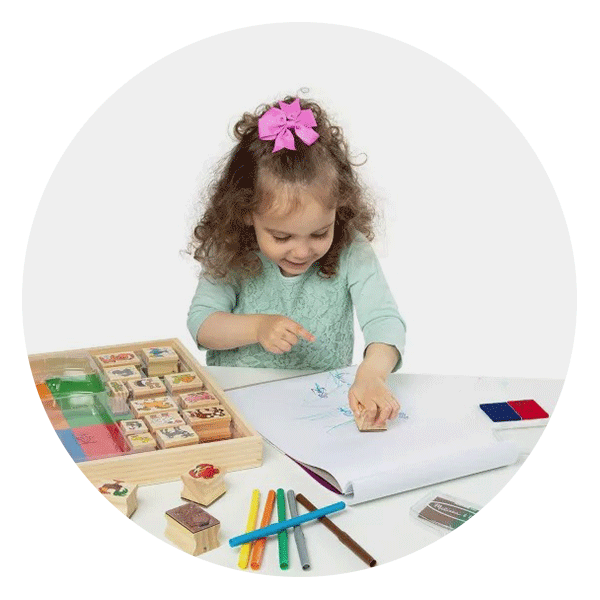 Melissa & Doug Deluxe Wooden Stamp Set