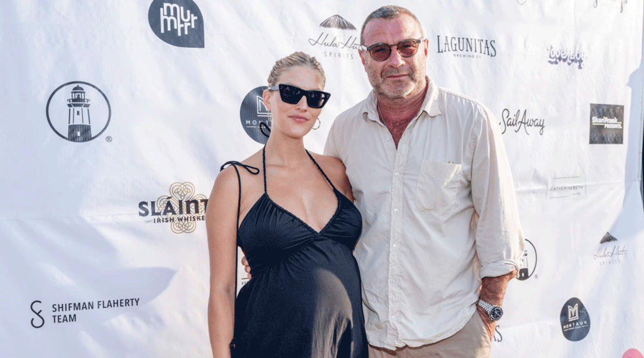 Taylor Neisen and Liev Schreiber attend Rufus Wainwright 50th Birthday Celebration at The Montauk Point Lighthouse on July 13, 2023 in Montauk, New York.