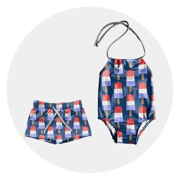 Brother and Sister Matching Swimwear