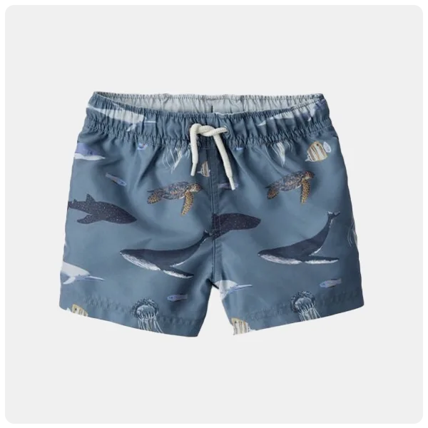 Carter’s Little Planet Toddler Recycled Ocean-Print Swim Trunks