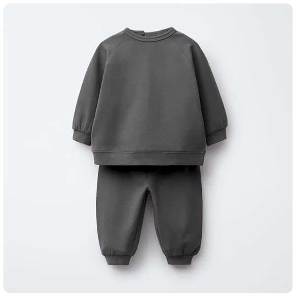 Zara Embroidered Sweatshirt and Joggers Matching Set