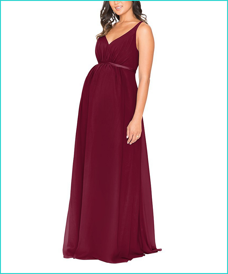 maternity burgundy bridesmaid dresses