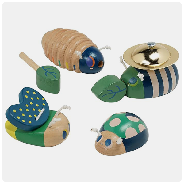 Manhattan Toy Folklore Bug Quartet 4-Piece Musical Wooden Toy Set 