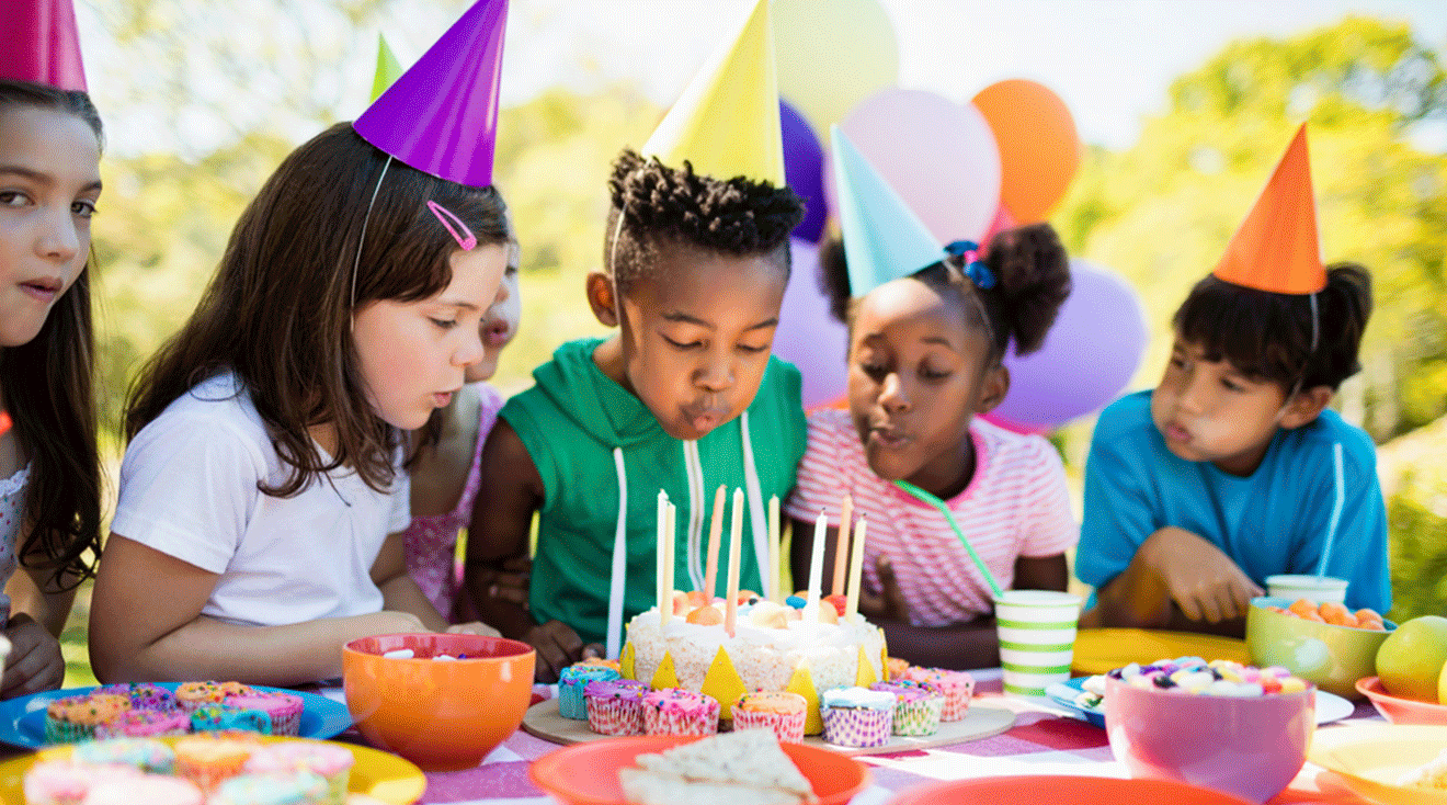 kids at children's birthday party