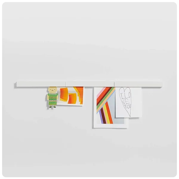 Crate&Kids Modern White Wood Kids Gallery Art Rail