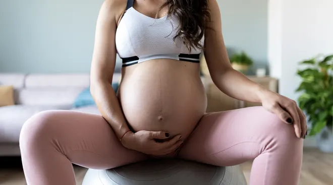 Pregnant woman captures on video the moment her bump 'dropped