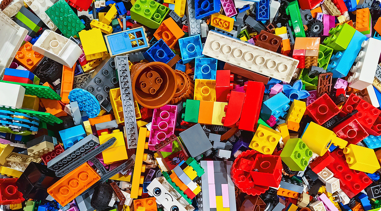 full frame of lego blocks