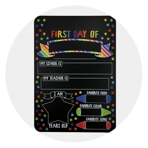 Michael’s First Day Last Day Reversible Chalkboard by B2C