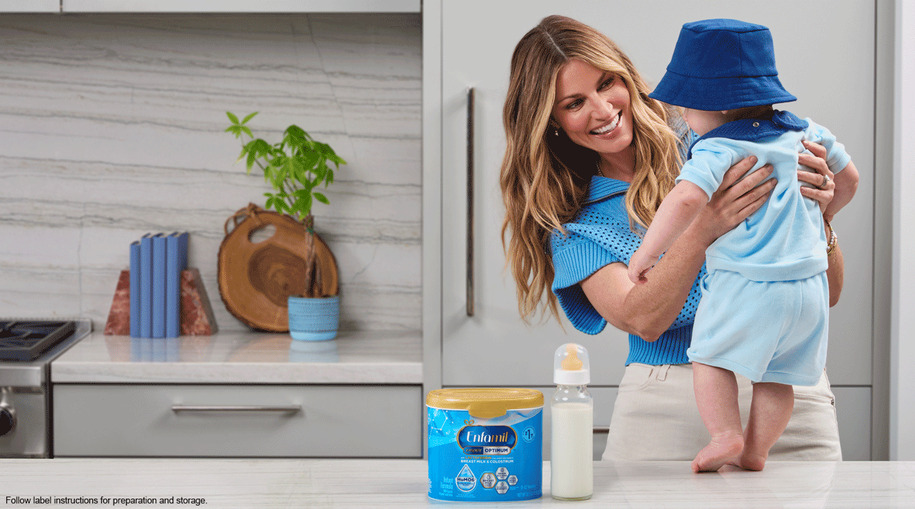 erin andrews and her baby for enfamil campaign