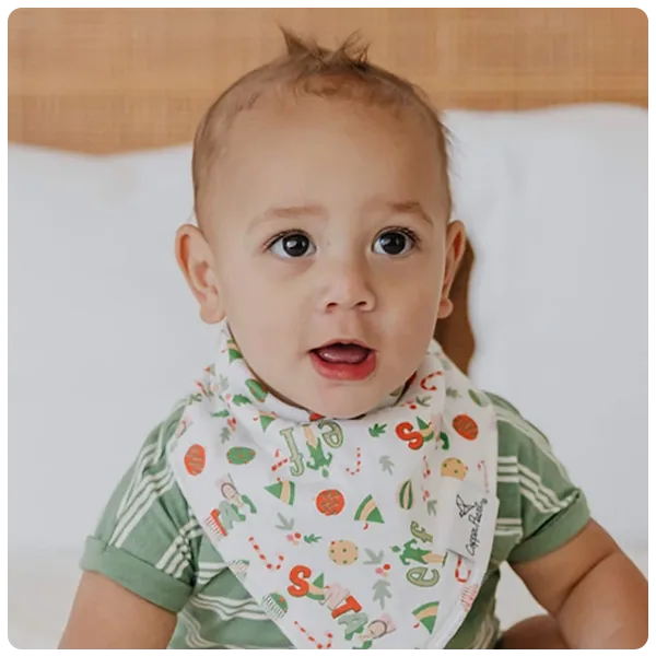 Copper Pearl Christmas Classics Baby Bandana Bibs