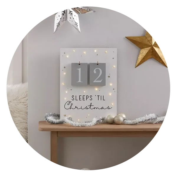 Light-up Wood Christmas Countdown Sign