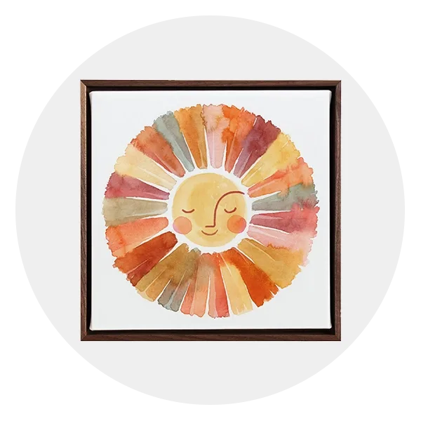 Sun Face Wall Art Print