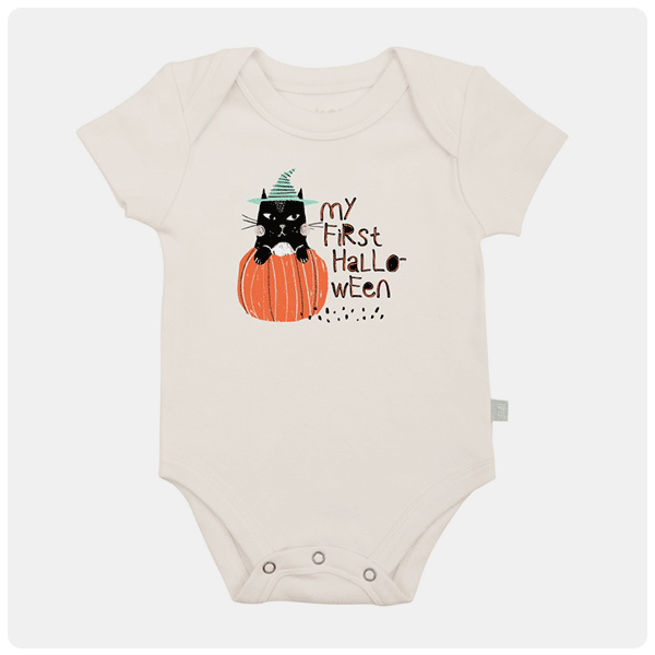Finn + Emma My First Halloween Cat Graphic Bodysuit