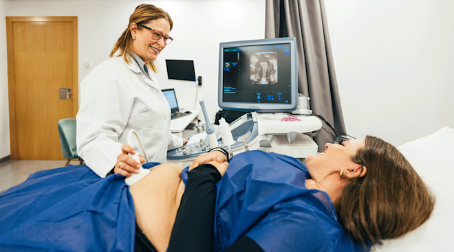 pregnant woman getting an ultrasound