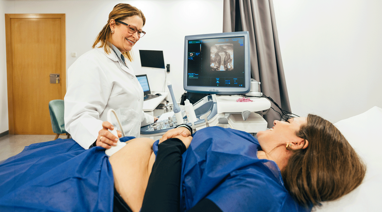 pregnant woman getting an ultrasound