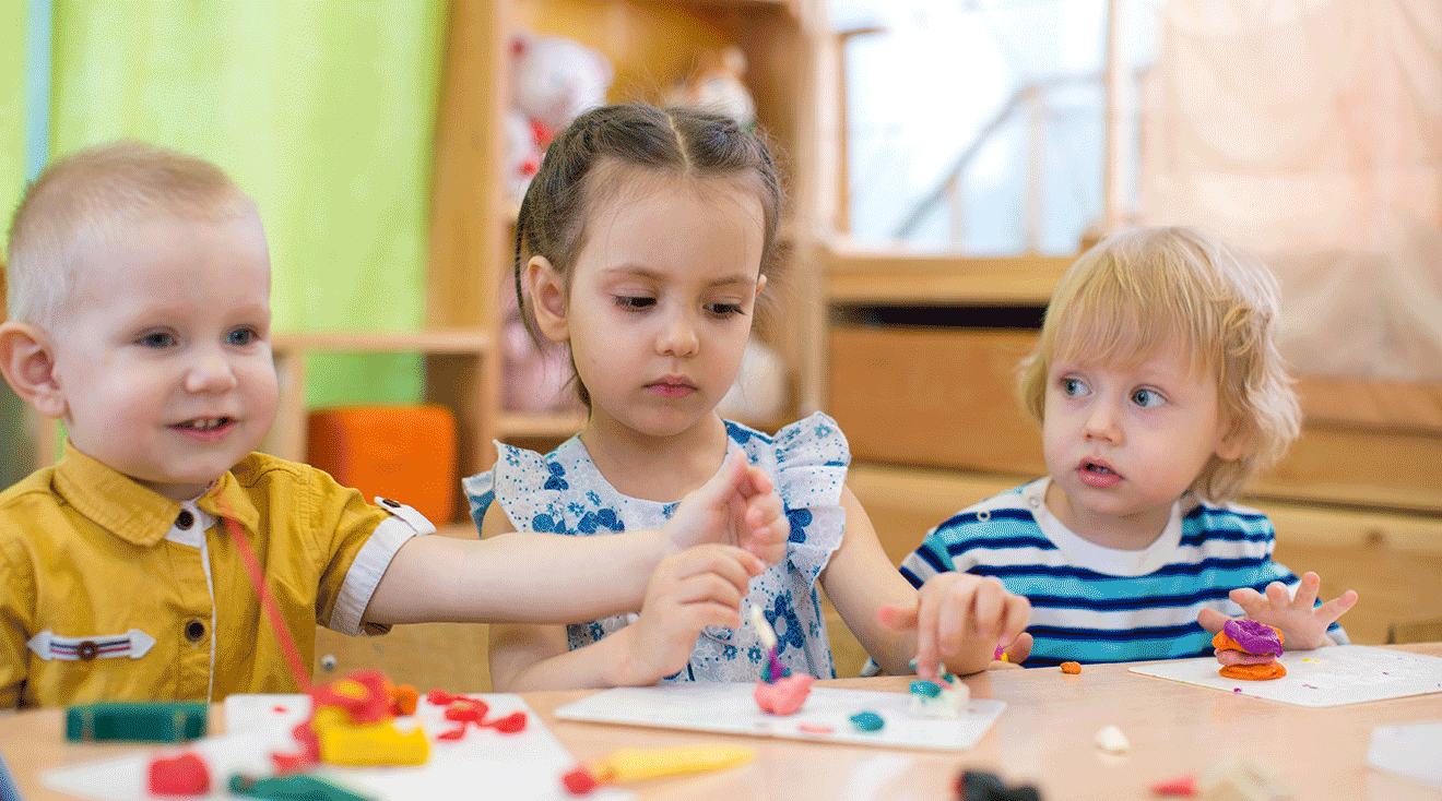 young children at day care