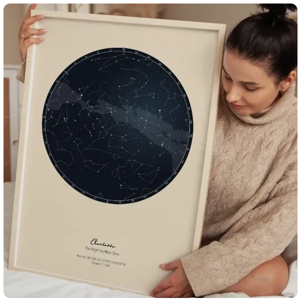 Positive Prints The Day You Were Born Framed