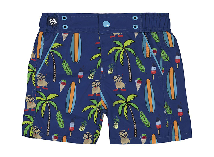 FullBo Tie Dye Fabric Designs Colorful Little Boys Short Swim Trunks Quick Dry Beach Shorts
