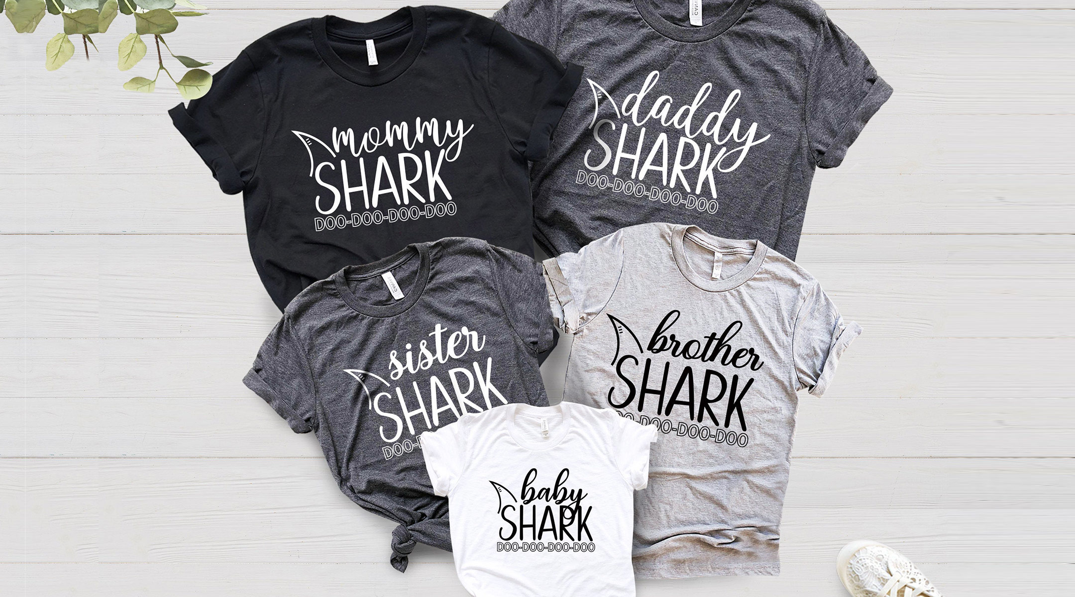 matching family baby shark t-shirts