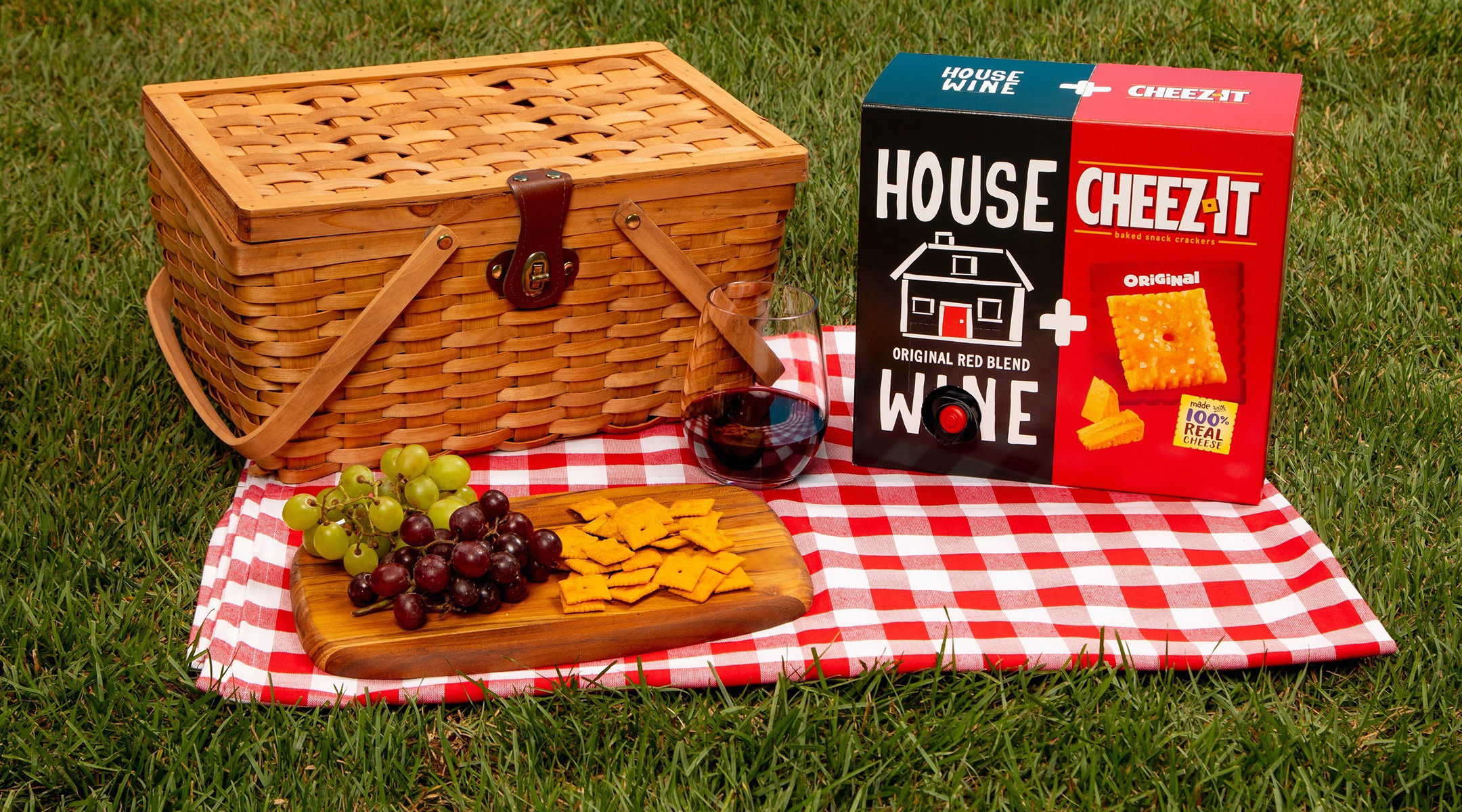 CheezIt, House Wine Partner for Wine and Cheese Box