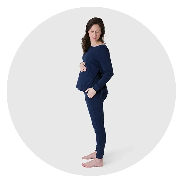 Charcoal Crossover Waist Maternity Leggings– PinkBlush