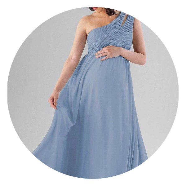 Blue Maternity Bridesmaid Dress