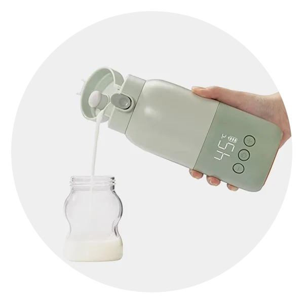 BOLOLO Portable Milk Warmer with Super Fast Charging and Cordless
