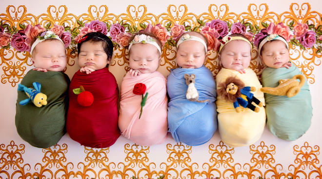 Photographer Transforms Newborns Into Disney Princesses