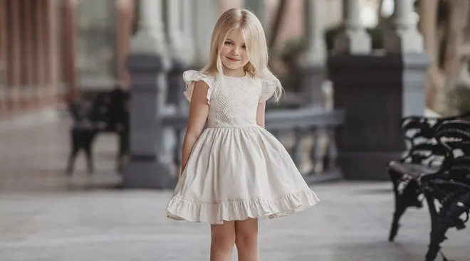 Kids White Lace Short Wedding White Dresses for Girls 6 8 10 12
