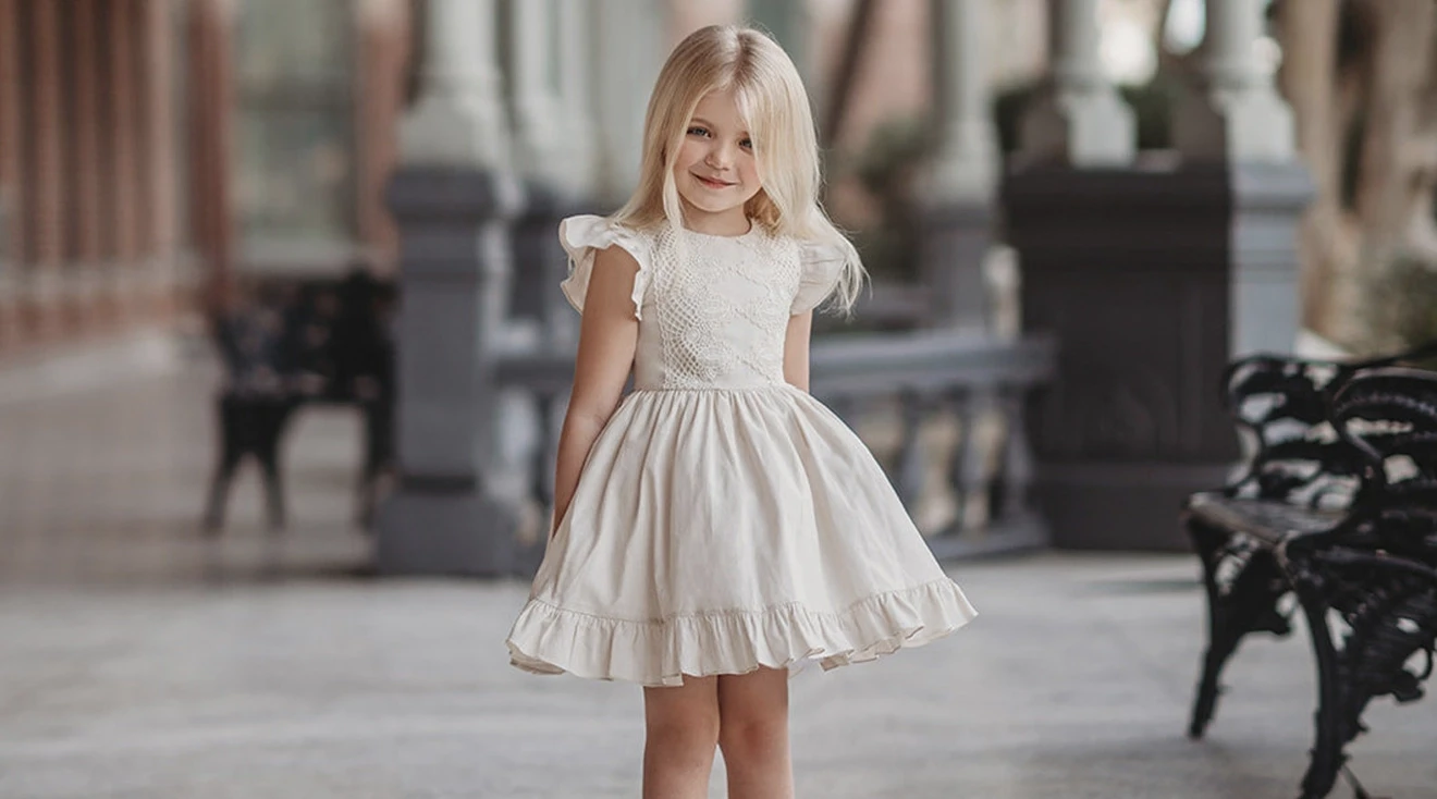 Girls White Dresses & Rompers