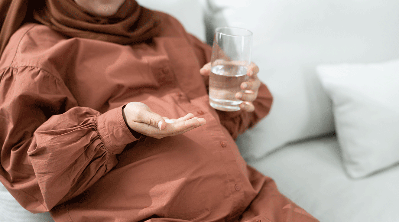 pregnant woman taking medication