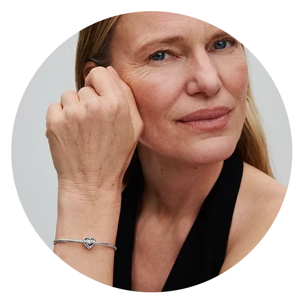 Pandora Openwork Mom & Heart Charm