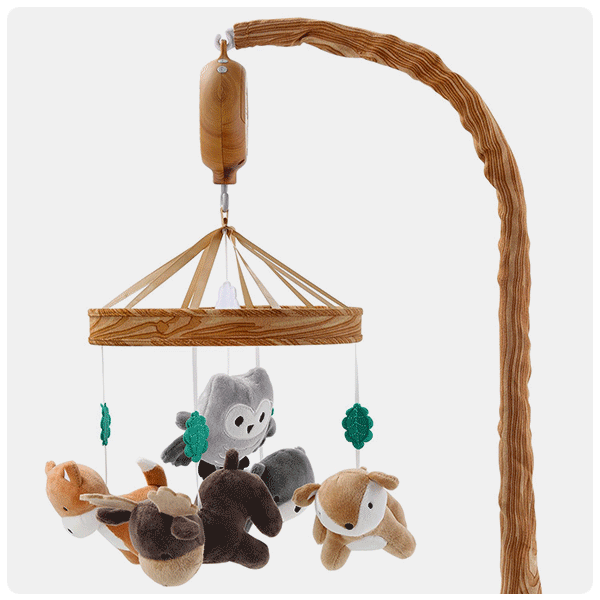 Peanutshell Woodland Musical Crib Mobile
